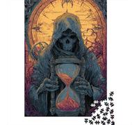 Rompecabezas para Adultos De 1000 Piezas Time's End Grim Reaper Art Print Rompecabezas para Adolescentes Juegos Relajantes Pero Divertidos Y Humorísticos Desafiantes De Completar 38x26cm/1000pcs