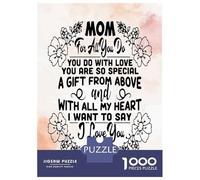 Rompecabezas para Adultos De 1000 Piezas To My Mom I Love You Rompecabezas para Adultos Juguete Decoración De Pared Corte De Precisión 38x26cm/1000pcs