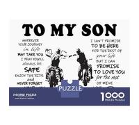 Rompecabezas para Adultos De 1000 Piezas To My Son Motorcycle Father Day Gift Rompecabezas DIY Juguetes Divertidos Y Humorísticos Cumpleaños Y Navidad 70x50cm/1000pcs
