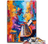 Rompecabezas para Adultos de 1000 Piezas Tocando el Piano, Pintura al óleo, antiestrés, para Pasar el rato en casa, decoración Mayores de 14 años, 50x75cm