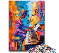 Rompecabezas para Adultos de 1000 Piezas Tocando el Piano, Pintura al óleo, difícil de completar, Pero Divertido y Divertido Regalo de cumpleaños, Regalos, Arte Mural, 26x38cm