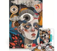 Rompecabezas para Adultos de 1000 Piezas Todas Las miradas Puestas en mí, Arte Surrealista, Juegos educativos, Actividades Divertidas para Hacer en casa, Cada Pieza es única 38x26cm
