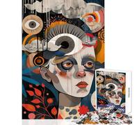 Rompecabezas para Adultos de 1000 Piezas Todos los Ojos Puestos en mí Arte Surrealista Juego Imposible Juguetes educativos antiestrés para Aprender y Mejorar el Amor Entre Parejas (38x26cm)