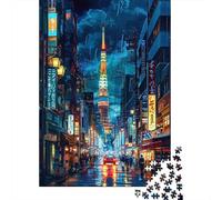 Rompecabezas para Adultos De 1000 Piezas Tokyo Tower Neon Night-1 Rompecabezas para Adultos Juego De Ingenio Decoración del Hogar Cumpleaños 52x38cm/1000pcs