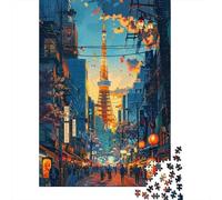 Rompecabezas para Adultos De 1000 Piezas Tokyo Tower Night Scene Rompecabezas para Adultos Juegos Relajantes Pero Divertidos Y Humorísticos Interacción Entre Padres E Hijos 52x38cm/1000pcs