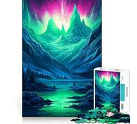 Rompecabezas para Adultos de 1000 Piezas,Tonos Aurora,diseño Limpio,decoración,desafío Mental,Juguete,Momento Acogedor,Regalo de cumpleaños,Arte (38x52cm)