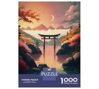 Rompecabezas para Adultos De 1000 Piezas Torii Gate in The Lake Rompecabezas para Adultos Juego De Ingenio Una Obra De Arte Interacción Entre Padres E Hijos 70x50cm/1000pcs
