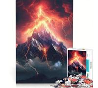 Rompecabezas para Adultos de 1000 Piezas Tormenta eléctrica en la montaña Juguetes para armar para la diversión Familiar con Piezas de Formas aleatorias Que encajan Perfectamente 50x75cm