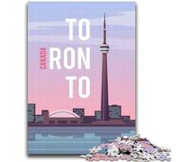 Rompecabezas para Adultos de 1000 Piezas, Toronto, para aliviar el estrés, desafío difícil, para fomentar el Amor en Pareja (tamaño 38x52cm)