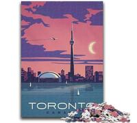 Rompecabezas para Adultos de 1000 Piezas, Toronto, para aliviar el estrés, desafío difícil, para fomentar el Amor en Pareja (tamaño 38x26cm)