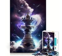 Rompecabezas para Adultos de 1000 Piezas,Torre del Universo,diseño de ajedrez,Corte preciso,Divertido,Ideal para Resolver Problemas,entretenido,para el Tiempo Libre,decoración de cumpleaños,Regalo