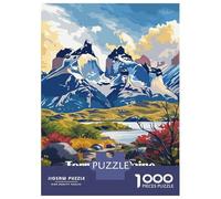 Rompecabezas para Adultos De 1000 Piezas Torres del Paine National Park Chile Rompecabezas para Adolescentes Juguetes De Bricolaje Corte De Precisión Difícil Y Desafiante 38x26cm/1000pcs
