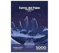 Rompecabezas para Adultos De 1000 Piezas Torres del Paine National Park Rompecabezas para Adolescentes Juguetes Antiestrés Mejora La Memoria Gran Regalo para Jugar 52x38cm/1000pcs