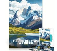 Rompecabezas para Adultos de 1000 Piezas Torres del Paine W Circuit Chile Juego de Ajuste preciso Juguete Inteligente para el Cerebro Tiempo Libre Juego Regalo de cumpleaños para la Mente (50x75cm)