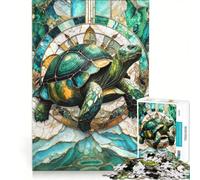 Rompecabezas para Adultos de 1000 Piezas: Tortuga Kintsugi Eterna, Juegos relajantes, Actividades Familiares, Colección de Artistas, Bellas Artes 50x75cm