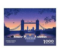 Rompecabezas para Adultos De 1000 Piezas Tower Bridge London at Dusk Rompecabezas para Adultos Juegos Relajantes Alivia El Estrés Ayuda A Ejercitar El Cerebro 52x38cm/1000pcs