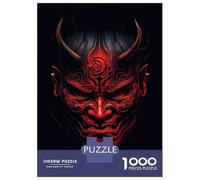 Rompecabezas para Adultos De 1000 Piezas Traditional Japanese Mask Rompecabezas para Adultos Juguete Decoración De Pared Corte De Precisión 52x38cm/1000pcs