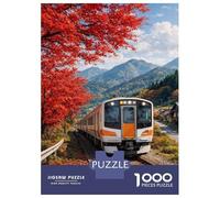 Rompecabezas para Adultos De 1000 Piezas Train Passing Through Autumn Foliage Rompecabezas para Adolescentes Juego Familiar Carrera De Velocidad Manual Cumpleaños 38x26cm/1000pcs