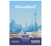 Rompecabezas para Adultos De 1000 Piezas Travel to Dusseldorf Rompecabezas para Adultos Juguetes De Bricolaje Análisis Y Lógica Difícil Y Desafiante 70x50cm/1000pcs