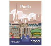 Rompecabezas para Adultos De 1000 Piezas Travel to Paris Rompecabezas para Adultos Juguetes Antiestrés Aliviador del Estrés Regalos De Cumpleaños Y Únicos 70x50cm/1000pcs