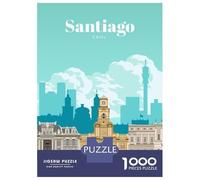 Rompecabezas para Adultos De 1000 Piezas Travel to Santiago Rompecabezas para Adultos Juego Práctico Corte De Precisión Oferta como Regalo para Toda La Familia 70x50cm/1000pcs
