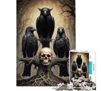Rompecabezas para Adultos de 1000 Piezas Tres Cuervos Rompecabezas Familiar Una Obra de Arte Un Gran Regalo para los Amantes de los Juegos (tamaño 38x52cm)