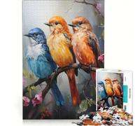 Rompecabezas para Adultos de 1000 Piezas Tres pájaros Un Juego increíble y práctico Divertido y con Humor Ideal para Decorar el Escritorio 50x75cm