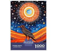 Rompecabezas para Adultos De 1000 Piezas Tribal Animal 6 Black Bird Rompecabezas para Adultos Juguetes Antiestrés Aliviador del Estrés Regalos De Cumpleaños Y Únicos 52x38cm/1000pcs
