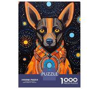 Rompecabezas para Adultos De 1000 Piezas Tribal Animal African Dog Rompecabezas para Adultos Juegos Relajantes Decoración Cumpleaños 70x50cm/1000pcs