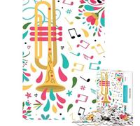 Rompecabezas para Adultos de 1000 Piezas Trompetista de Orquesta Juego Educativo Juguetes didácticos Regalos de Amigo Invisible Decoración del hogar (Tamaño 38x52cm)
