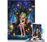 Rompecabezas para Adultos de 1000 Piezas Trono de NINFA del Bosque Juegos Divertidos para la Familia Regalo de Obra de Arte 52x38cm