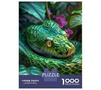 Rompecabezas para Adultos De 1000 Piezas Tropical Green Snake Rompecabezas Juego De Ingenio Regalos para Mujeres Regalos De Juegos Desafiantes 52x38cm/1000pcs