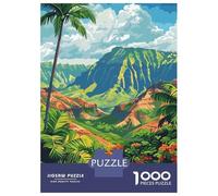 Rompecabezas para Adultos De 1000 Piezas Tropical Mountain Landscape with Palm Trees Rompecabezas para Adultos Juegos Relajantes Mejora La Memoria Regalo De Cumpleaños, Regalos, 70x50cm/1000pcs