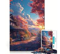 Rompecabezas para Adultos de 1000 Piezas, Twilight Village, Juego de Ajuste preciso, Juguete Inteligente para el Cerebro, Tiempo Libre, Regalo de cumpleaños para la Mente (38x26cm)