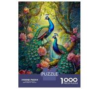 Rompecabezas para Adultos De 1000 Piezas Two Beautiful Peacock Rompecabezas para Adultos Juego Práctico Oferta De Regalo De Cumpleaños como Regalos para Toda La Familia 52x38cm/1000pcs