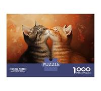 Rompecabezas para Adultos De 1000 Piezas Two Cats Kissing Rompecabezas para Adultos Juego De Ingenio Regalos para Mujeres 52x38cm/1000pcs