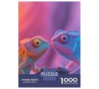Rompecabezas para Adultos De 1000 Piezas Two Chameleons on Branch Rompecabezas para Adultos Juegos Familiares Mejora La Memoria Desafío Educativo 52x38cm/1000pcs