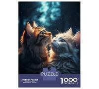 Rompecabezas para Adultos De 1000 Piezas Two Cute Cat Rompecabezas para Adultos Juego Práctico Corte De Precisión 52x38cm/1000pcs