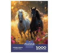 Rompecabezas para Adultos De 1000 Piezas Two Horse Galloping Rompecabezas Juegos Familiares Pero Divertidos Y Humorísticos Cumpleaños 70x50cm/1000pcs