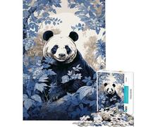 Rompecabezas para Adultos de 1000 Piezas Ukiyo E Panda Ayuda a ejercitar el Cerebro Juego de Corte de precisión para Toda la Familia para Mayores de 14 años (38x52cm)