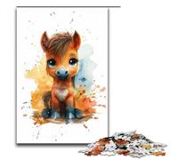 Rompecabezas para Adultos de 1000 Piezas: un Adorable Pony bebé. Cada Pieza es única. Juego Familiar desafiante y Divertido. 1000 Piezas (75 x 50 cm).
