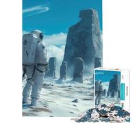 Rompecabezas para Adultos de 1000 Piezas Un Astronauta Solitario descubre una Ayuda Antigua Ejercicios para el Cerebro Regalos para Mujeres Juguetes antiestrés para Mayores Juego Disponible