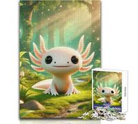 Rompecabezas para Adultos de 1000 Piezas: un Lindo ajolote en el Bosque, un pasatiempo Tranquilo y satisfactorio, Juguete de Corte de precisión Entrelazado, tamaño 50x75cm