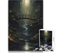 Rompecabezas para Adultos de 1000 Piezas, un Lugar mágico en el Bosque, un pasatiempo Tranquilo y satisfactorio, Juguete de Corte de precisión Entrelazado, tamaño 38x52cm