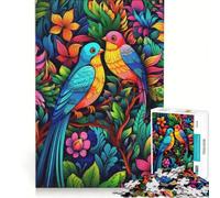 Rompecabezas para Adultos de 1000 Piezas Un par de pájaros Viejos, Juegos relajantes, Actividades Divertidas para Hacer en casa, con póster y Hoja de Preguntas a Juego 38x52cm
