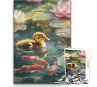 Rompecabezas para Adultos de 1000 Piezas: un Patito en un Estanque Un pasatiempo Tranquilo y satisfactorio Juguete de Corte de precisión Entrelazado Tamaño: 50x75cm