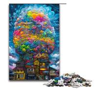 Rompecabezas para Adultos de 1000 Piezas un Pueblo Colorido El Mejor Rompecabezas Cada Pieza es única Un Juego desafiante y Divertido para Toda la Familia (75 x 50 cm)