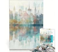 Rompecabezas para Adultos de 1000 Piezas: Un Reflejo de la Ciudad de Nueva York, Juguetes para armar, desafiante para completar, colección de Artistas, Bellas Artes 50x75cm