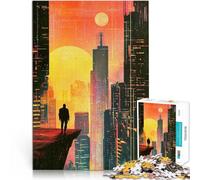 Rompecabezas para Adultos de 1000 Piezas Un vagabundo en la distopía Juego Intelectual de Juguete Decoración del hogar 52x38cm