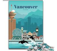 Rompecabezas para Adultos de 1000 Piezas, un Viaje difícil a Vancouver, para un Juego Educativo, un desafío, un Juguete único para decoración del hogar y Regalos, 50x75cm